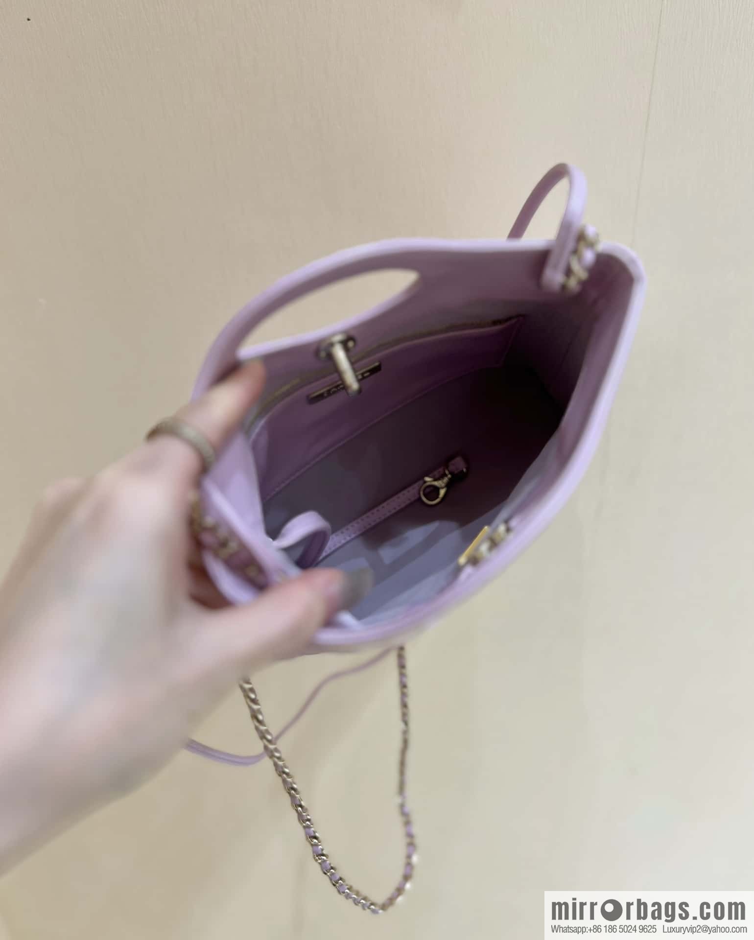 CHANEL 24S mini 31bag sheepskin AS4133 purple