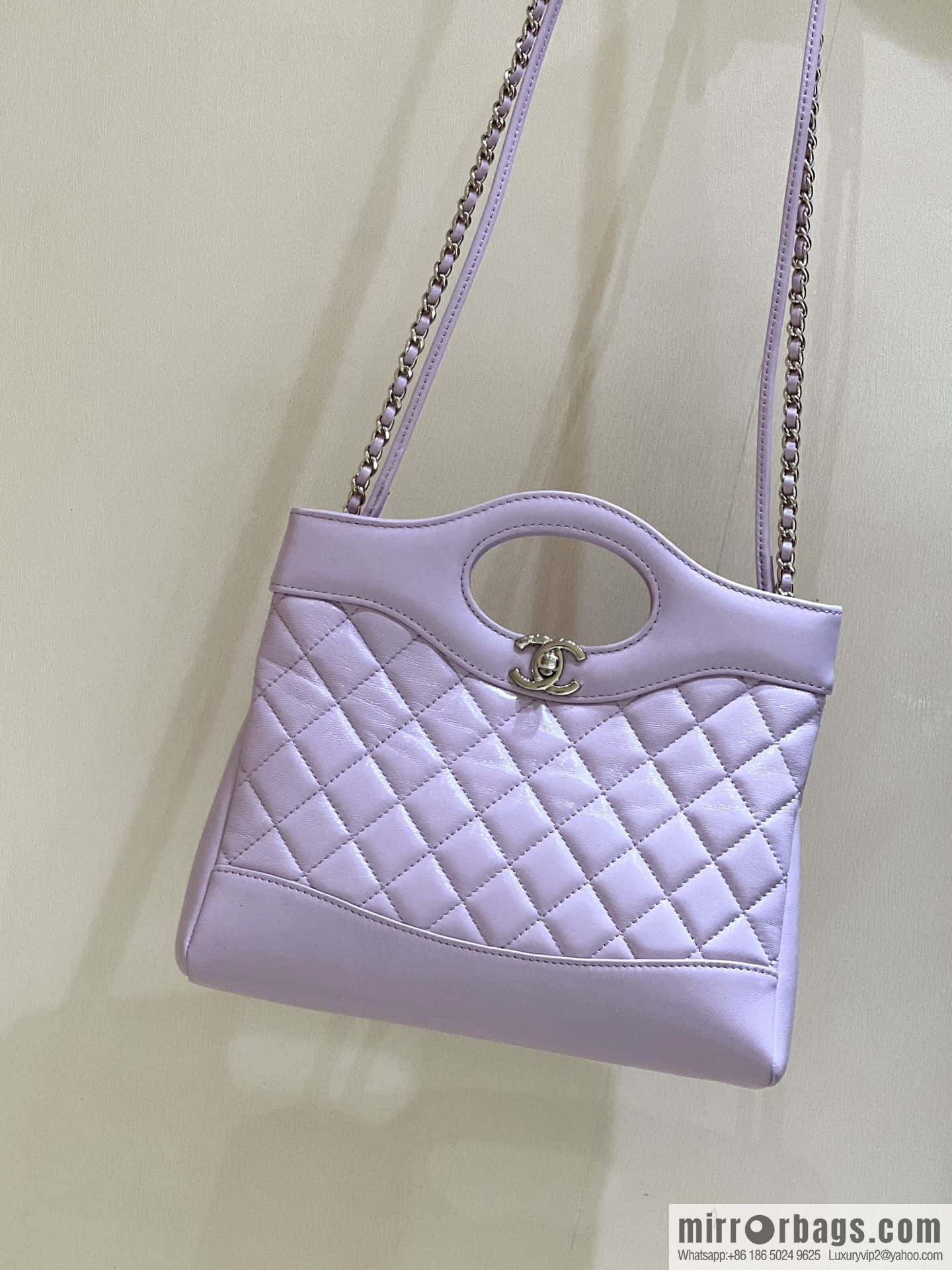 CHANEL 24S mini 31bag sheepskin AS4133 purple
