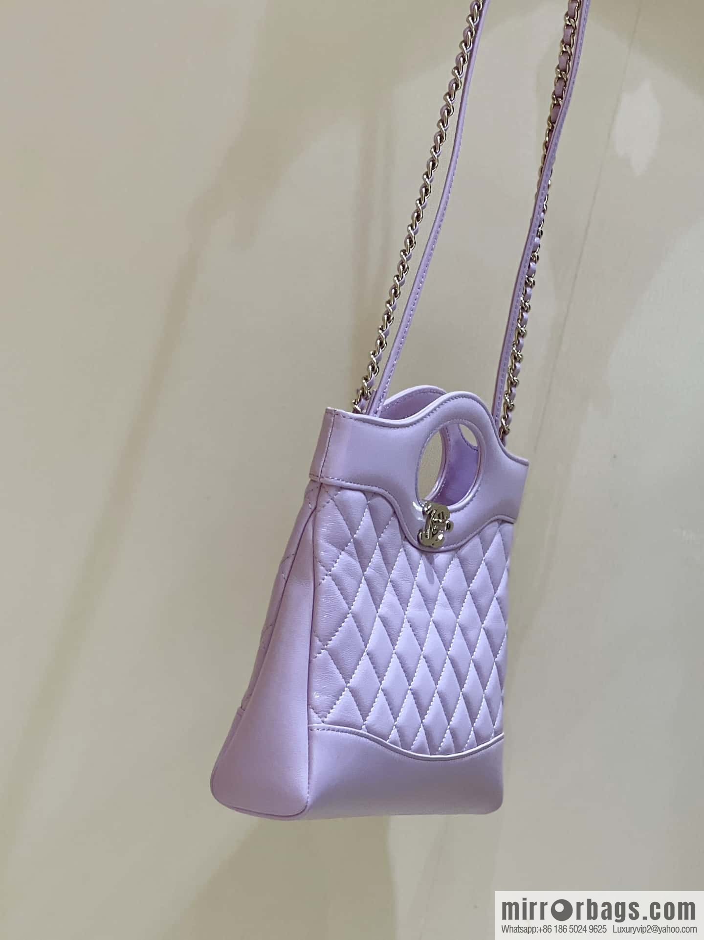 CHANEL 24S mini 31bag sheepskin AS4133 purple