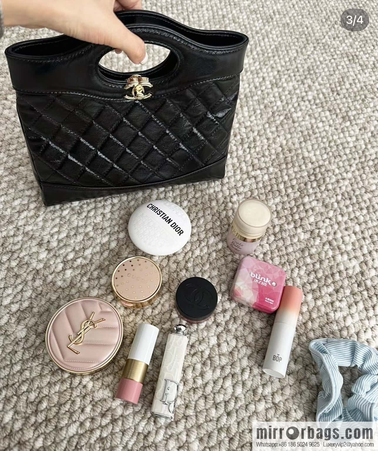 CHANEL 24S mini 31bag sheepskin AS4133 black