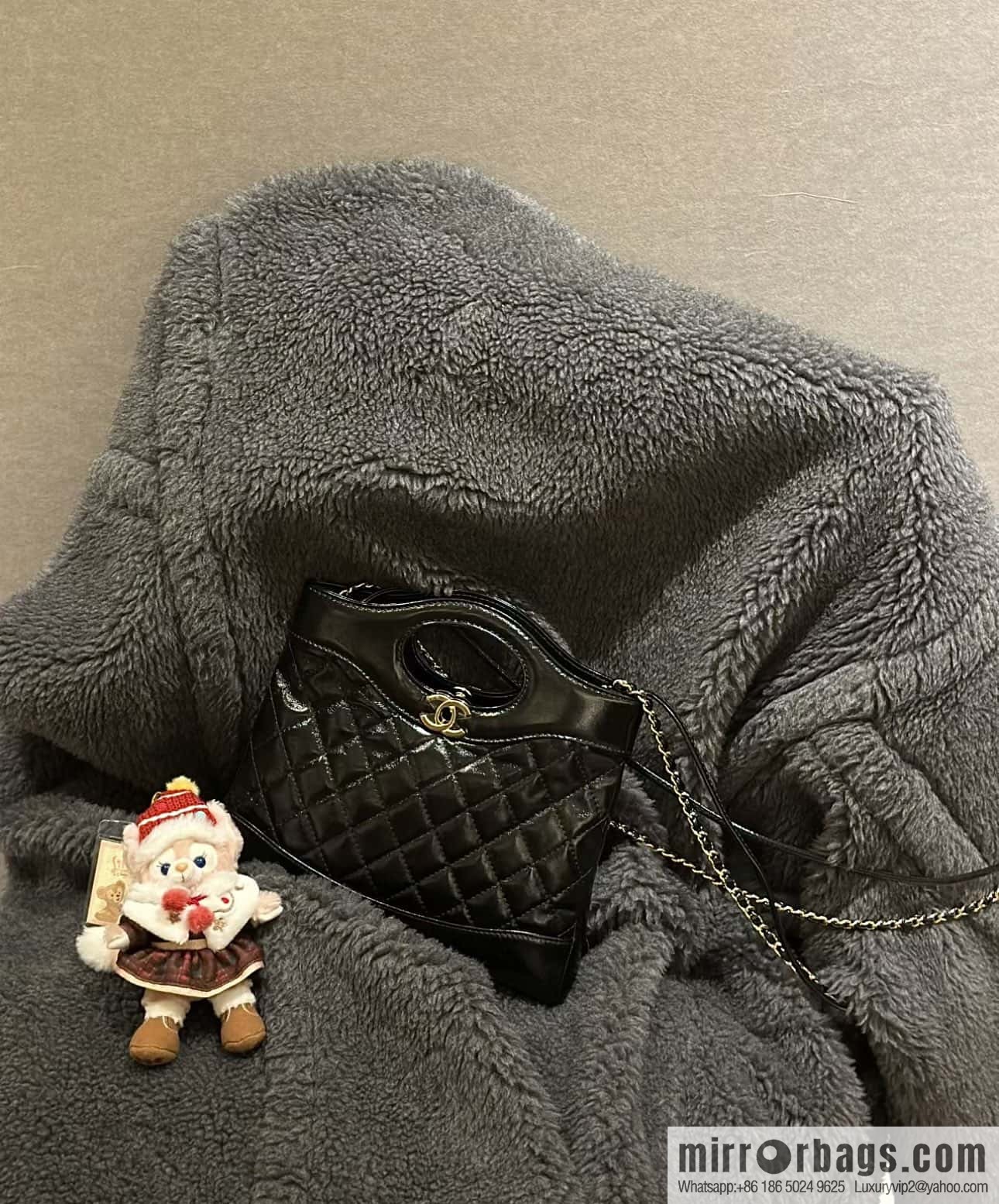 CHANEL 24S mini 31bag sheepskin AS4133 black