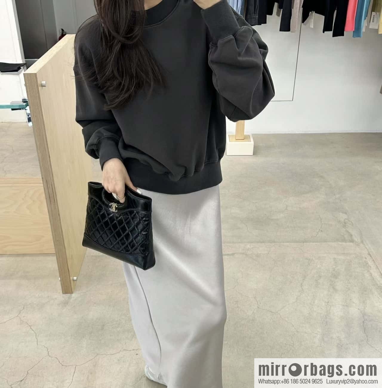 CHANEL 24S mini 31bag sheepskin AS4133 black