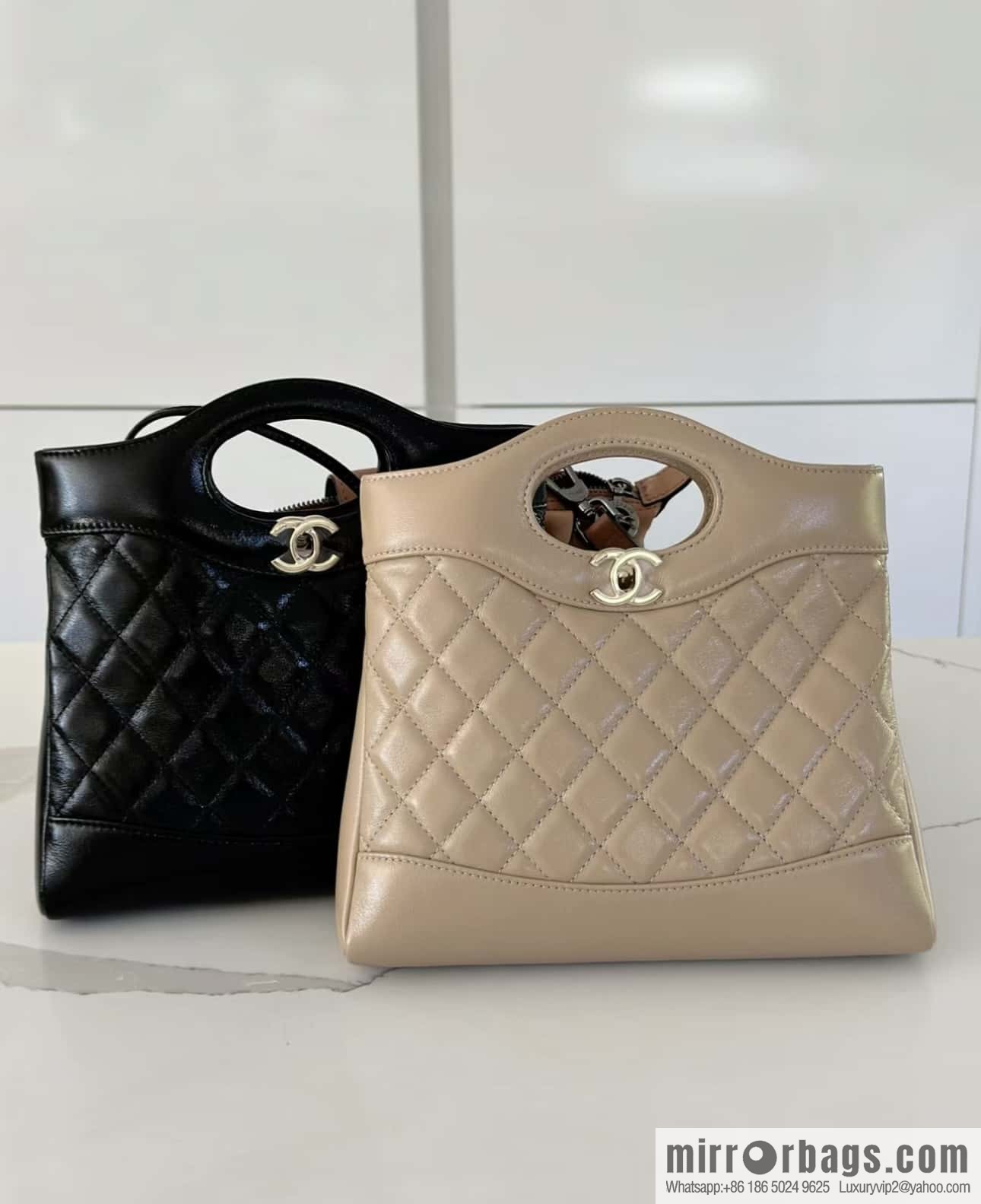 CHANEL 24S mini 31bag sheepskin AS4133 black
