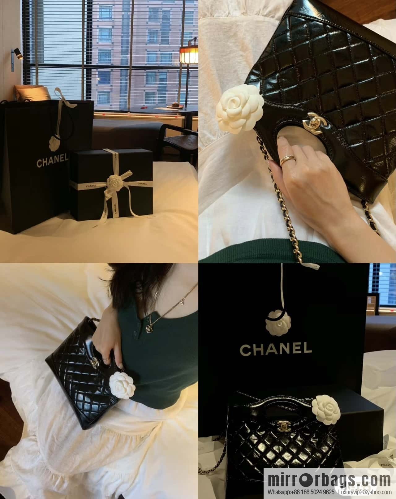 CHANEL 24S mini 31bag sheepskin AS4133 black