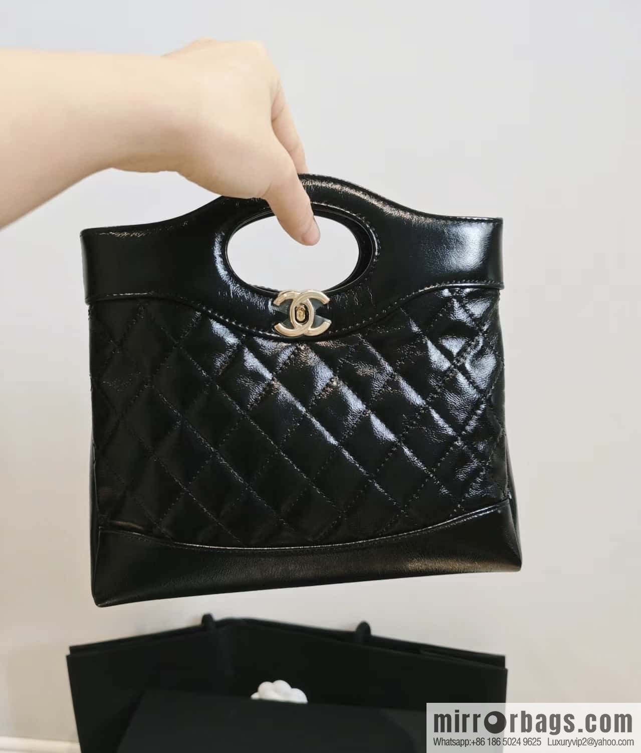 CHANEL 24S mini 31bag sheepskin AS4133 black