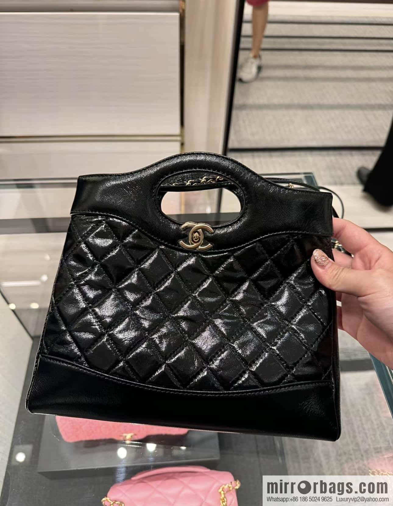 CHANEL 24S mini 31bag sheepskin AS4133 black