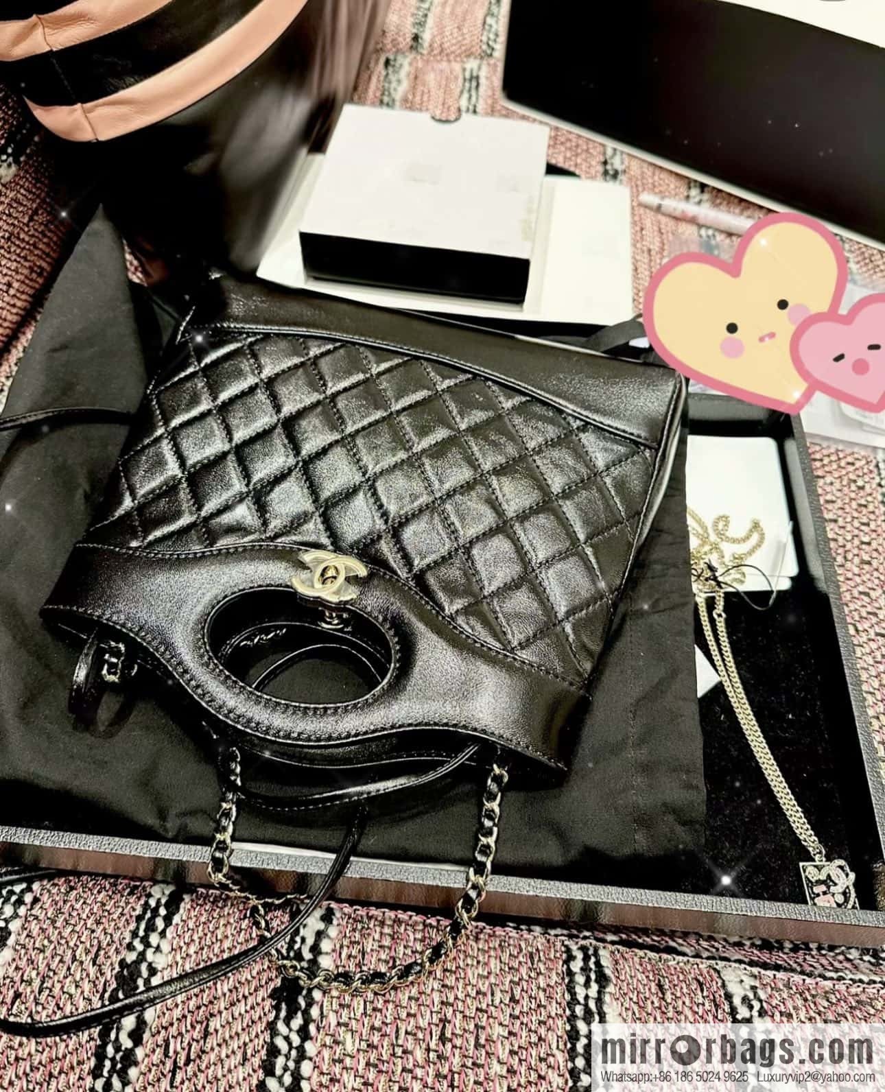 CHANEL 24S mini 31bag sheepskin AS4133 black