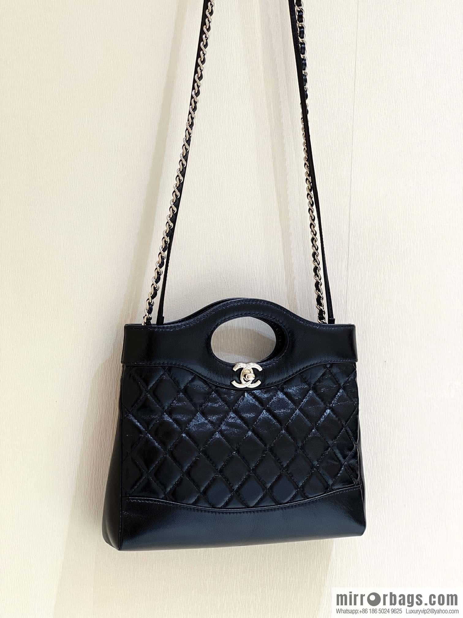 CHANEL 24S mini 31bag sheepskin AS4133 black