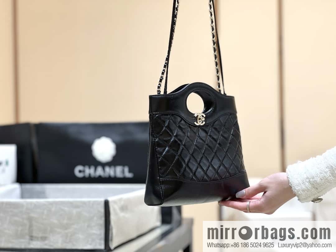 CHANEL 24S mini 31bag sheepskin AS4133 black