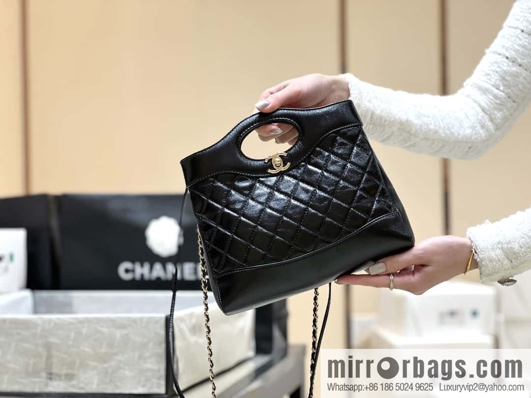 CHANEL 24S mini 31bag sheepskin AS4133 black