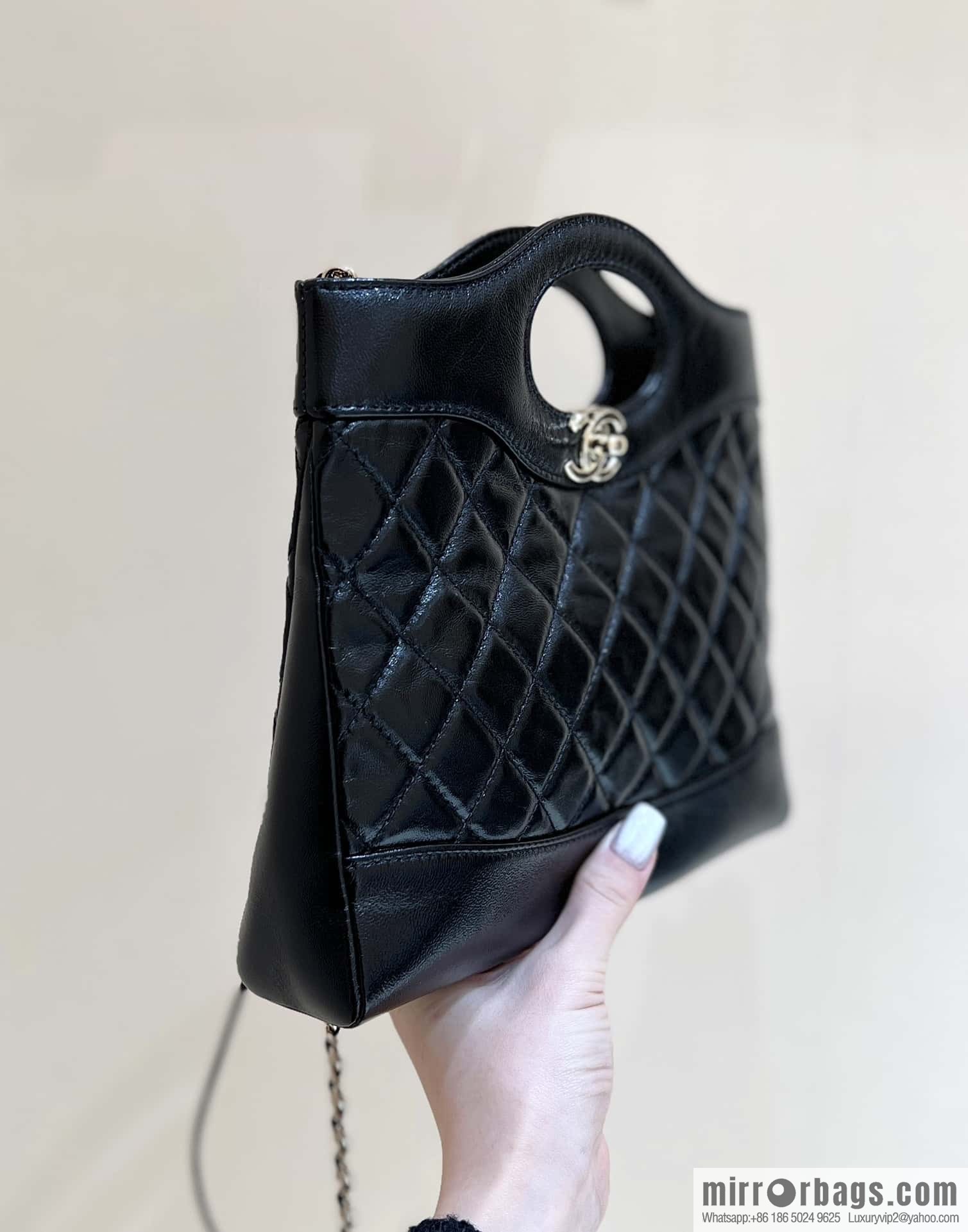 CHANEL 24S mini 31bag sheepskin AS4133 black