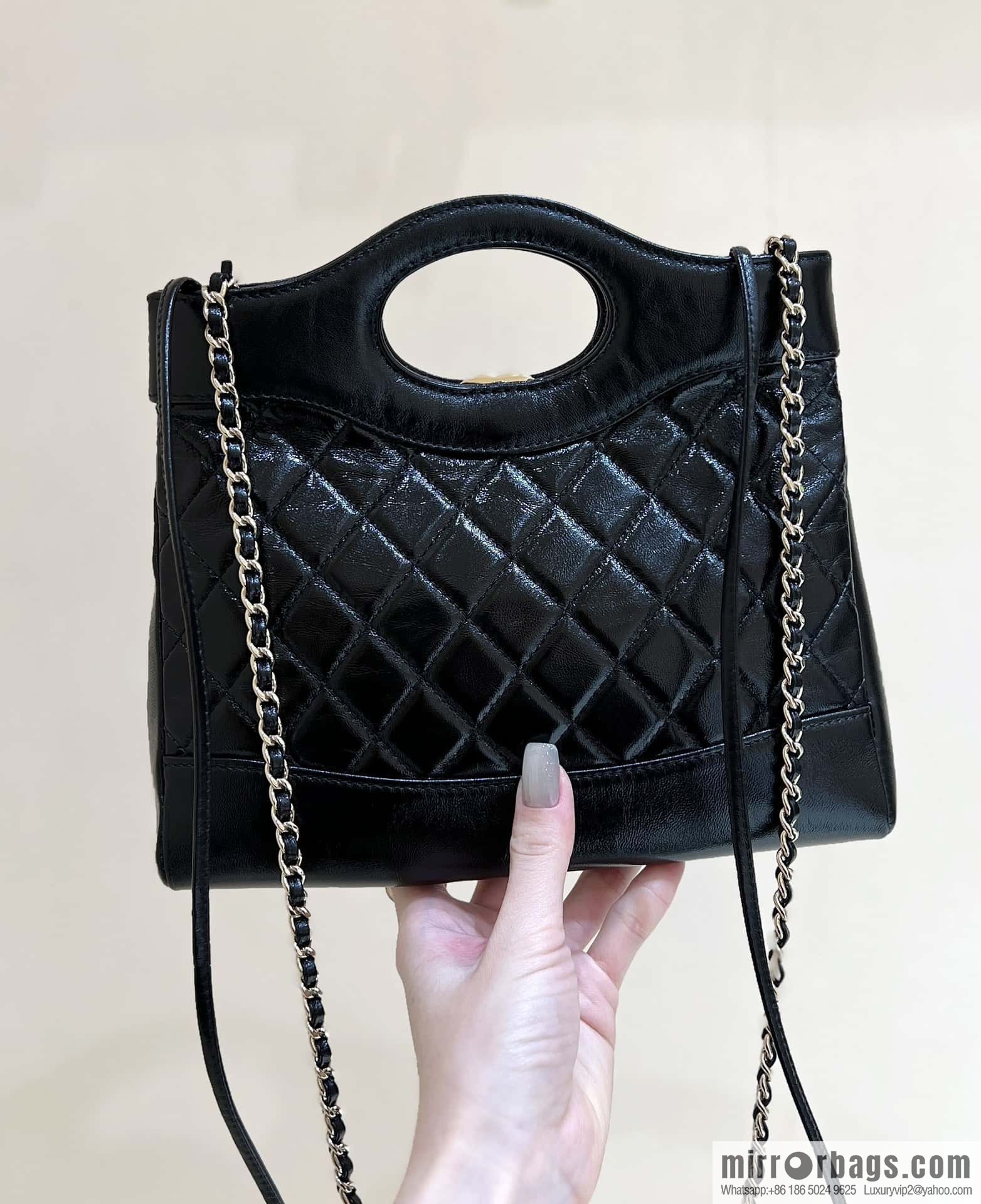 CHANEL 24S mini 31bag sheepskin AS4133 black