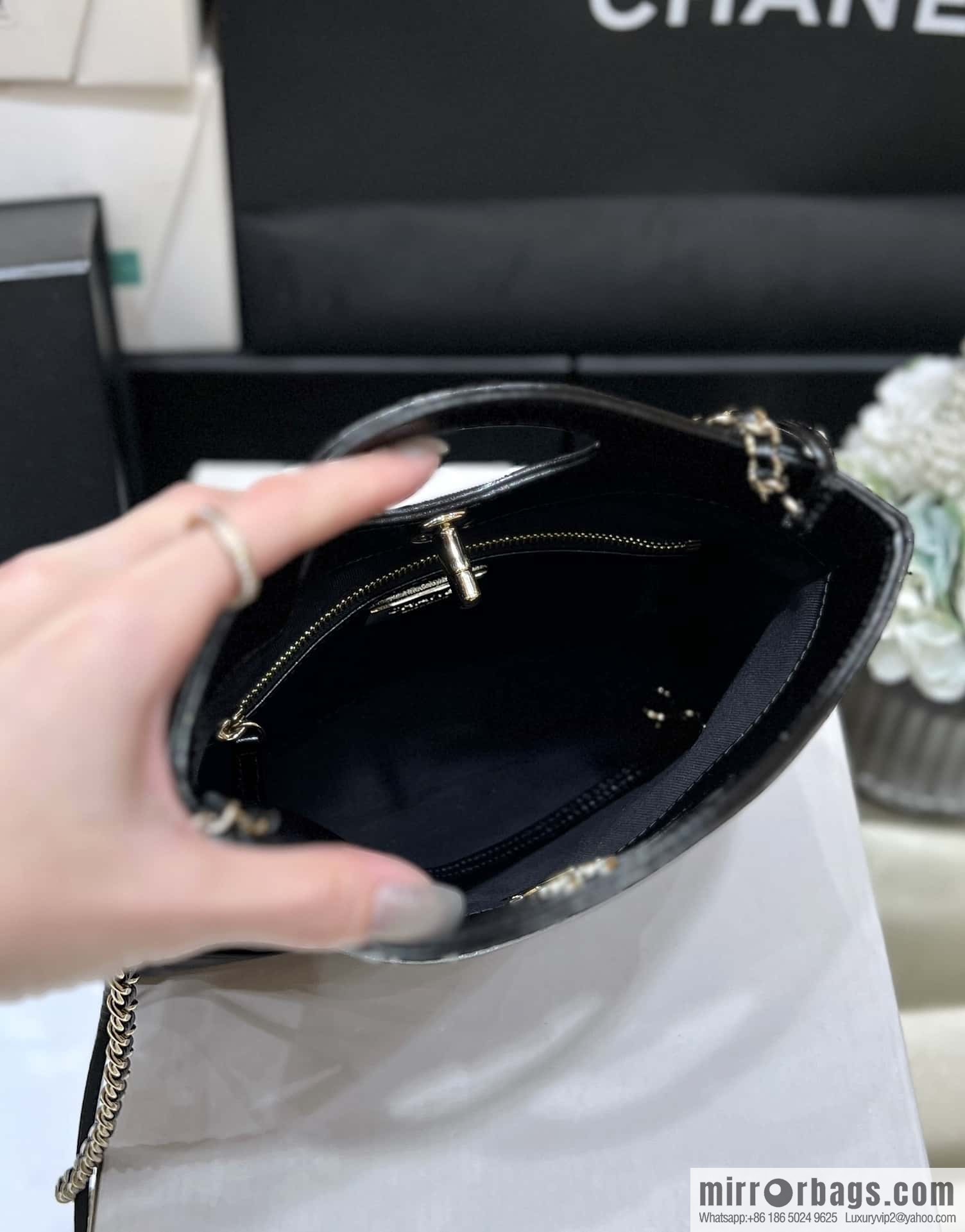 CHANEL 24S mini 31bag sheepskin AS4133 black