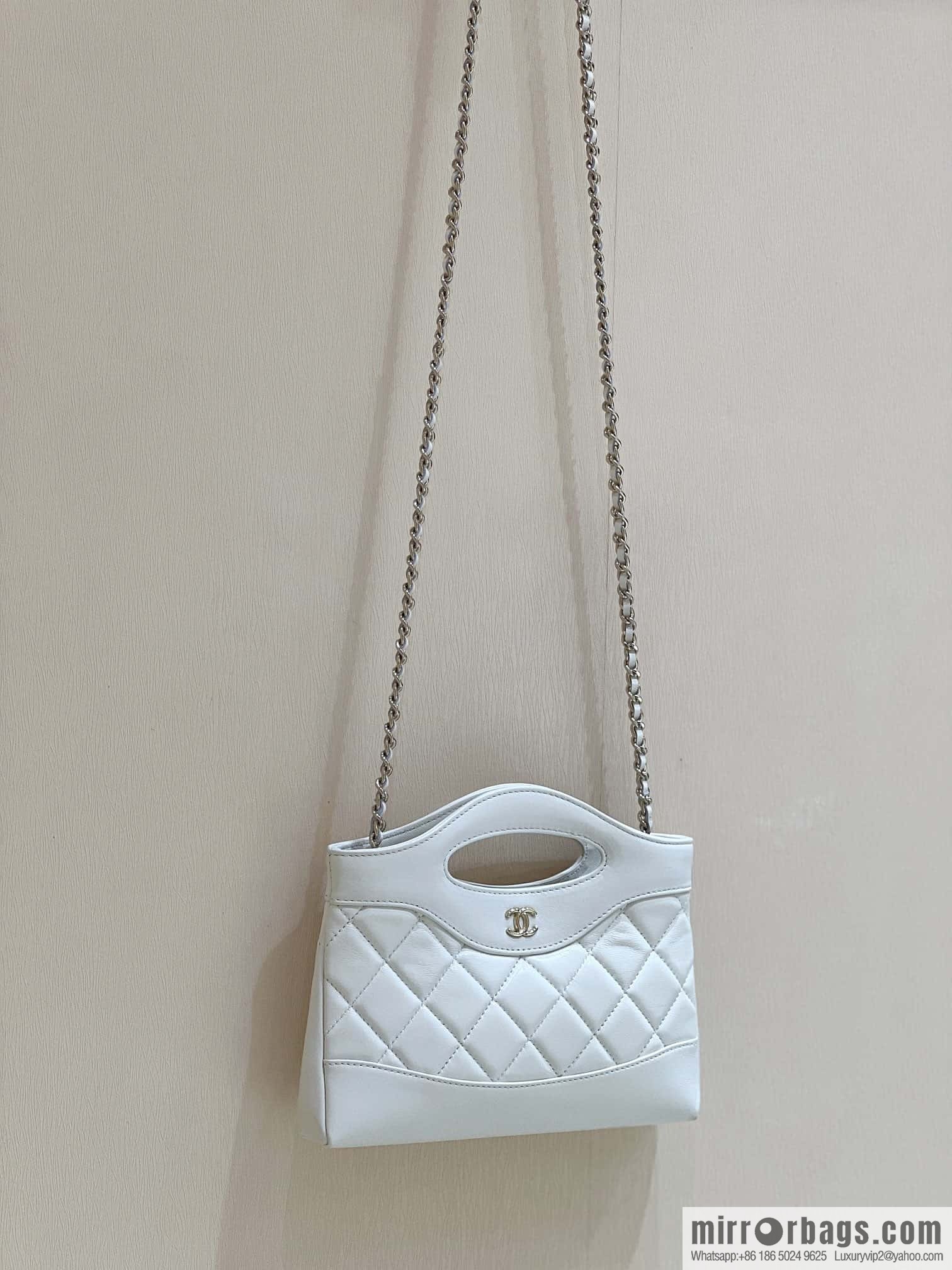 CHANEL 24S 31bag nano sheepskin AP3656 white