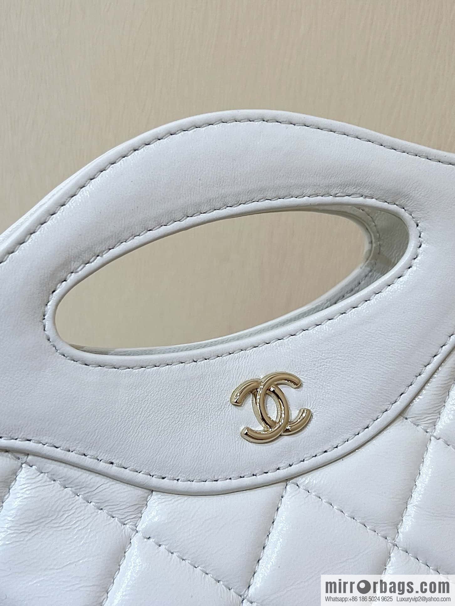 CHANEL 24S 31bag nano sheepskin AP3656 white