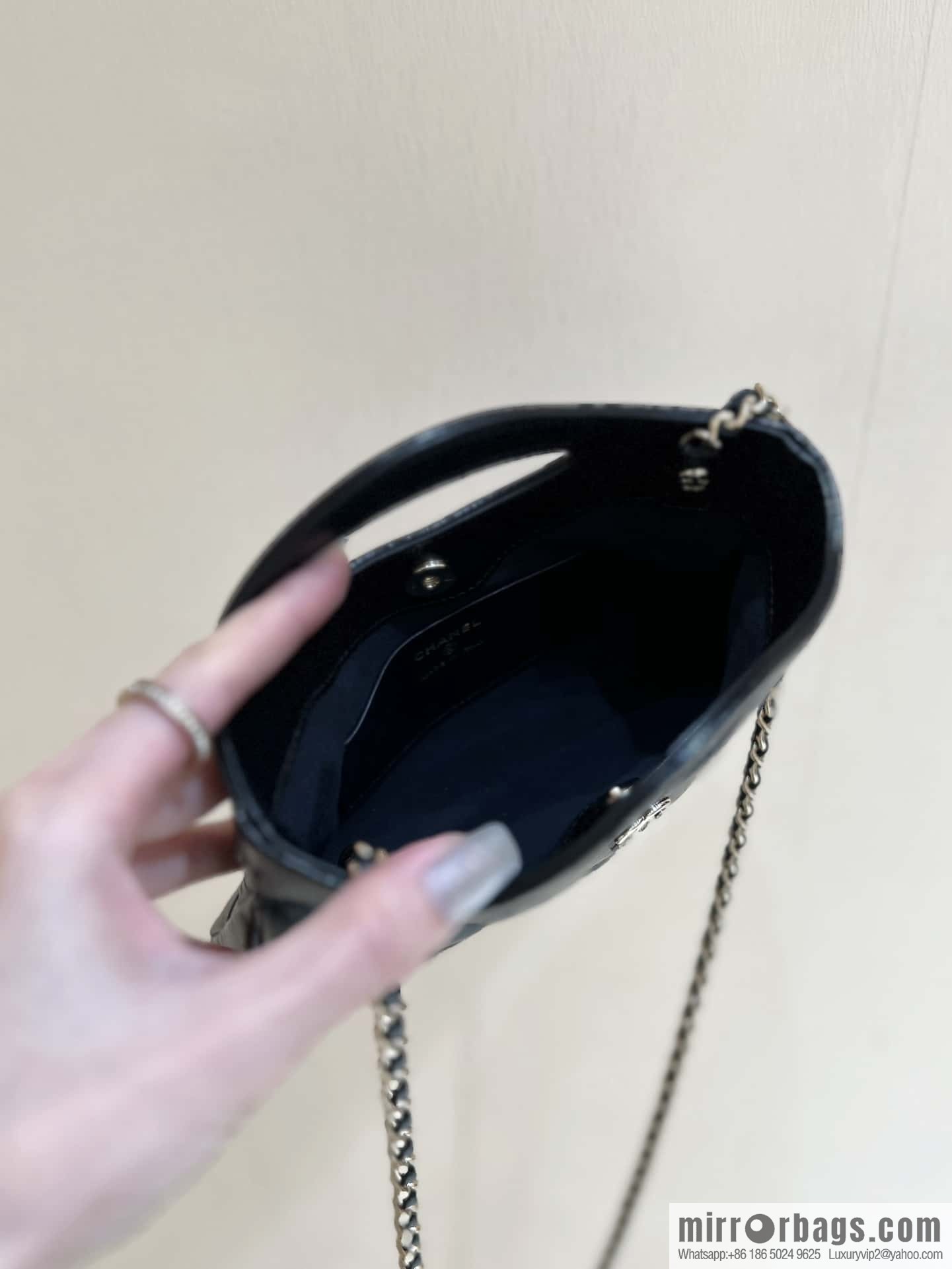CHANEL 24S 31bag nano sheepskin AP3656 black