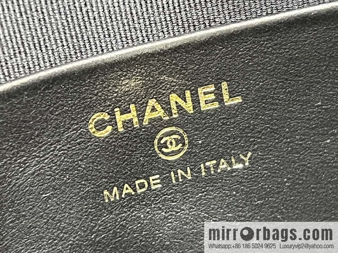 CHANEL 24S 31bag nano sheepskin AP3656 black