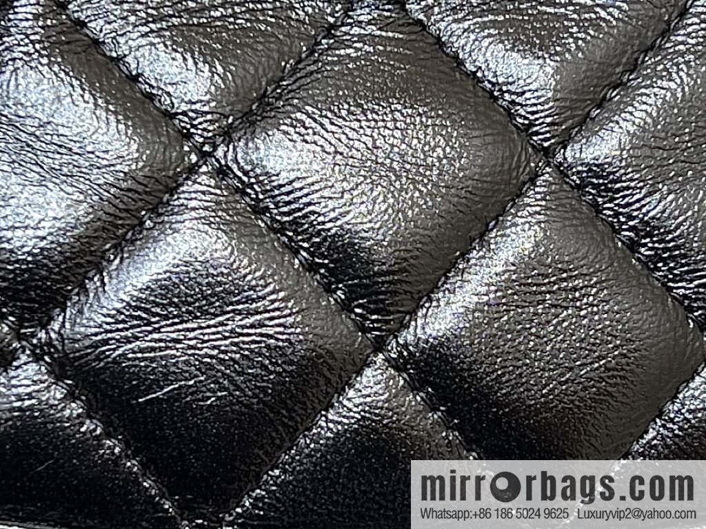 CHANEL 24S 31bag nano sheepskin AP3656 black