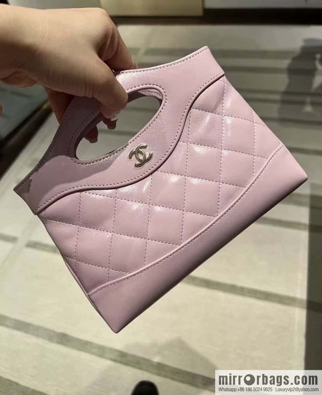 CHANEL 24S 31bag nano oil wax sheepskin AP3656 purple