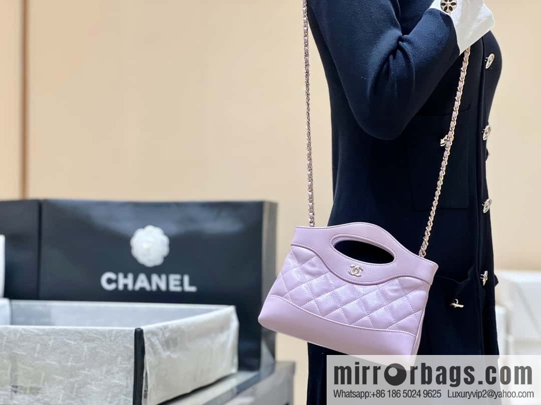 CHANEL 24S 31bag nano oil wax sheepskin AP3656 purple