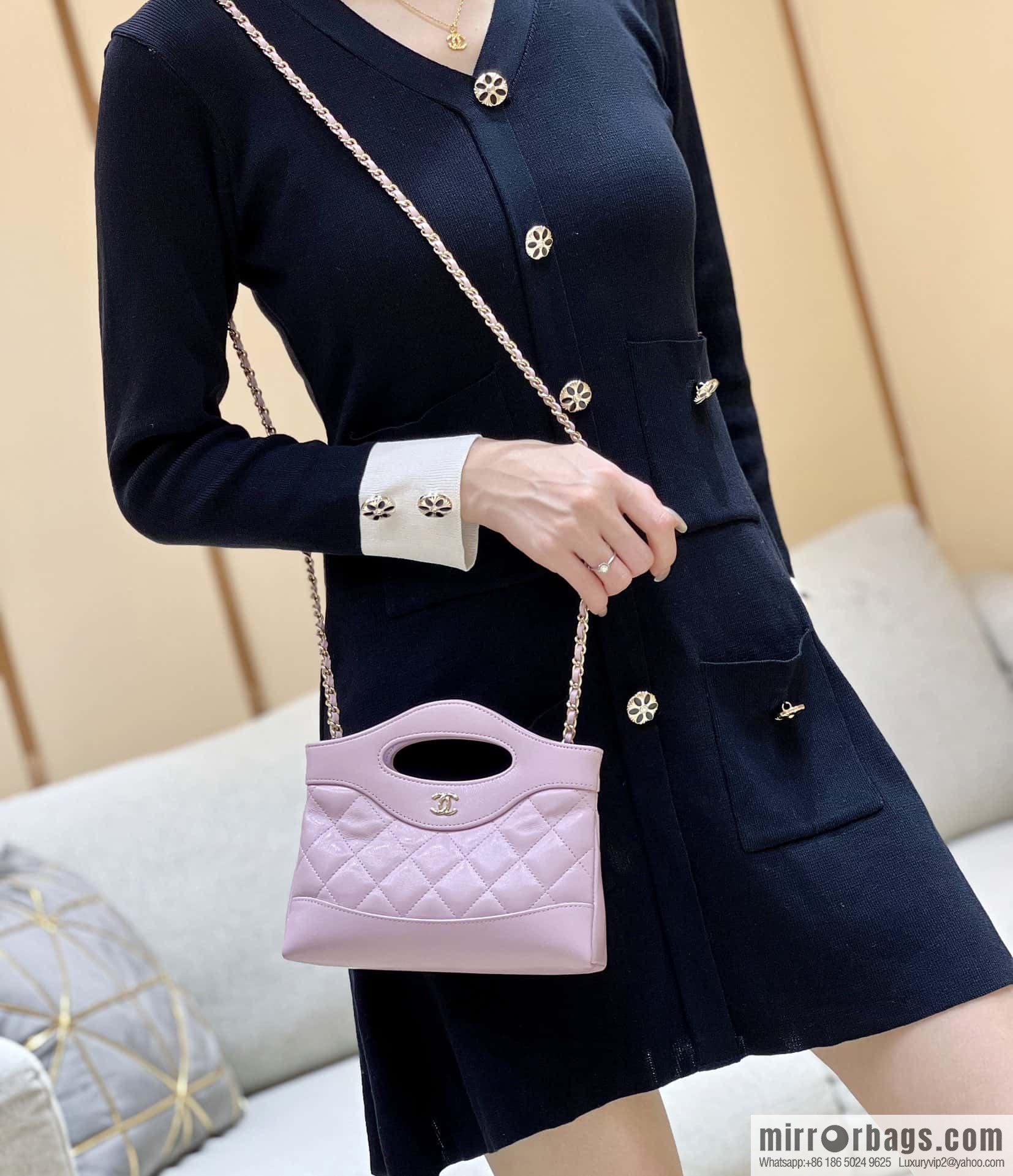 CHANEL 24S 31bag nano oil wax sheepskin AP3656 purple