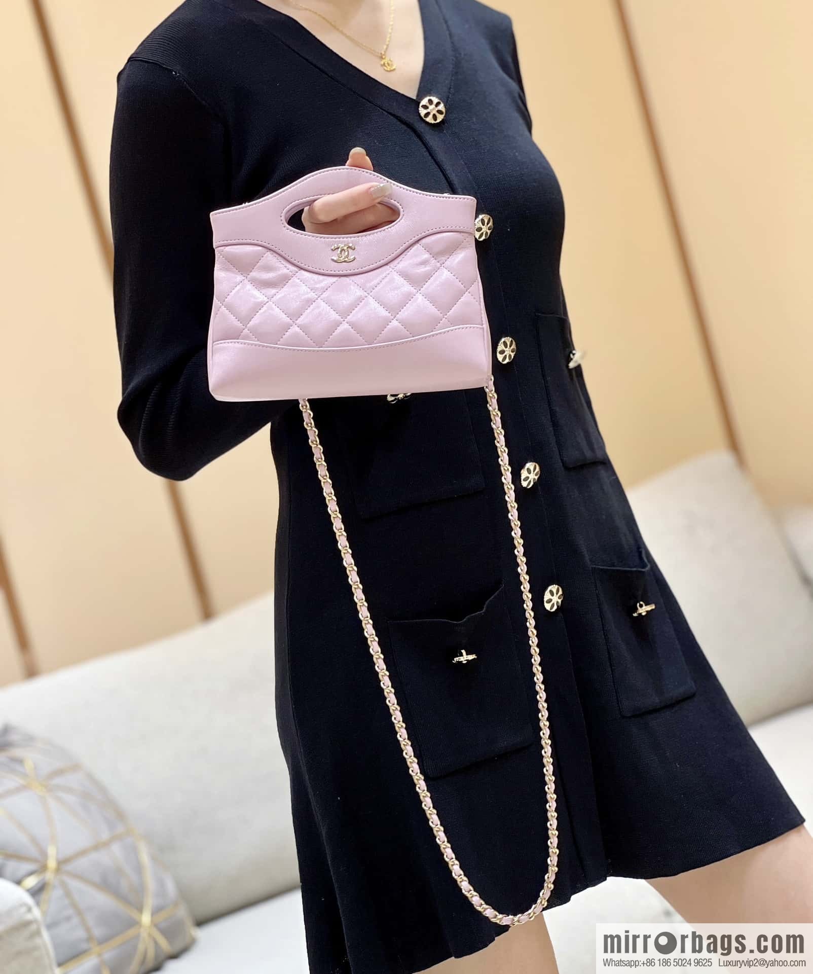 CHANEL 24S 31bag nano oil wax sheepskin AP3656 purple