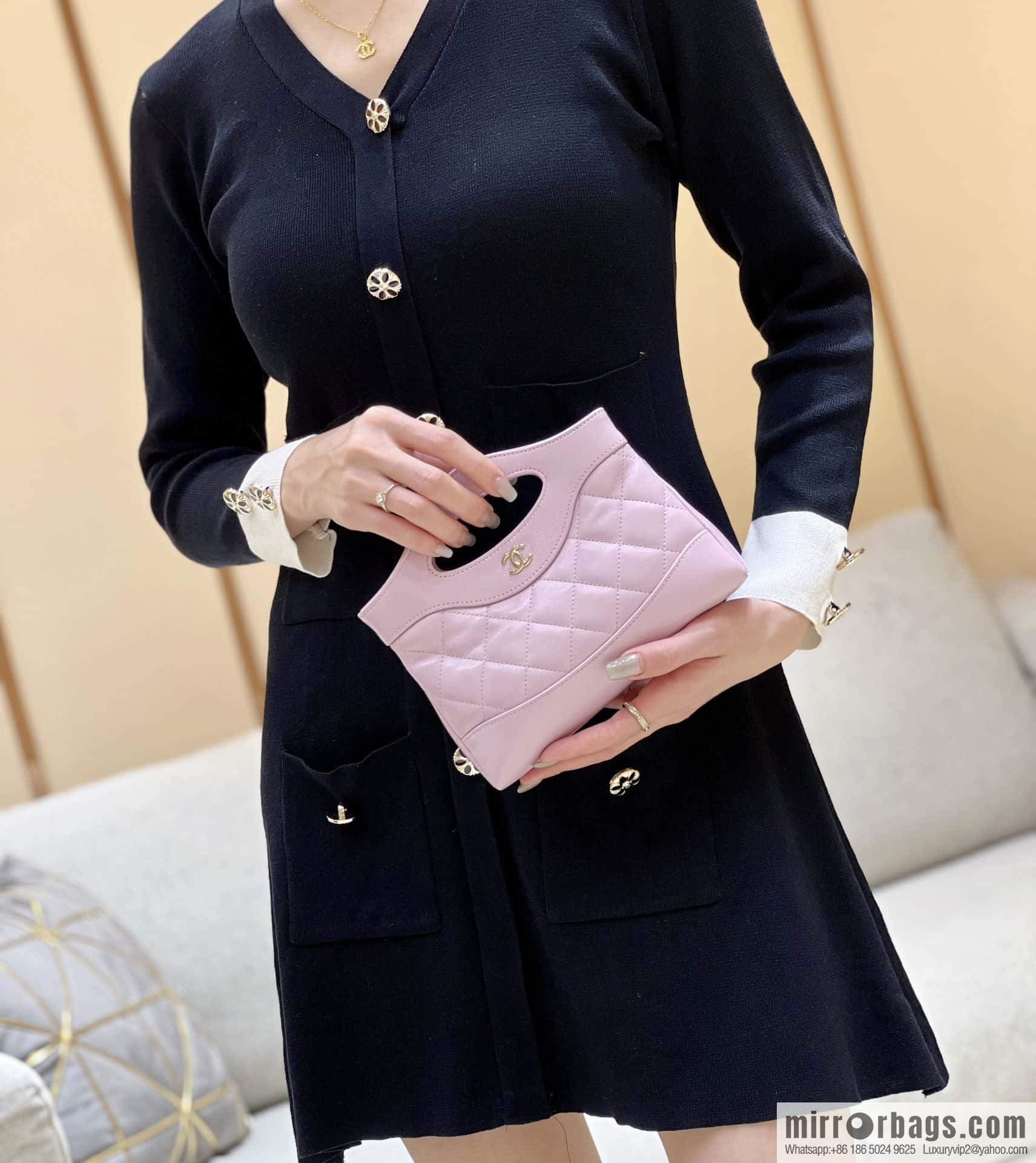 CHANEL 24S 31bag nano oil wax sheepskin AP3656 purple