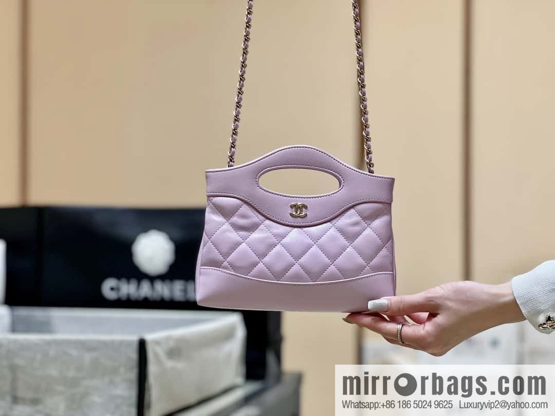 CHANEL 24S 31bag nano oil wax sheepskin AP3656 purple