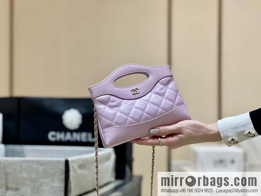 CHANEL 24S 31bag nano oil wax sheepskin AP3656 purple