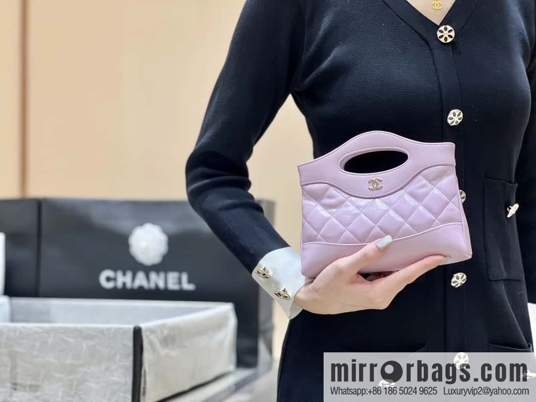 CHANEL 24S 31bag nano oil wax sheepskin AP3656 purple