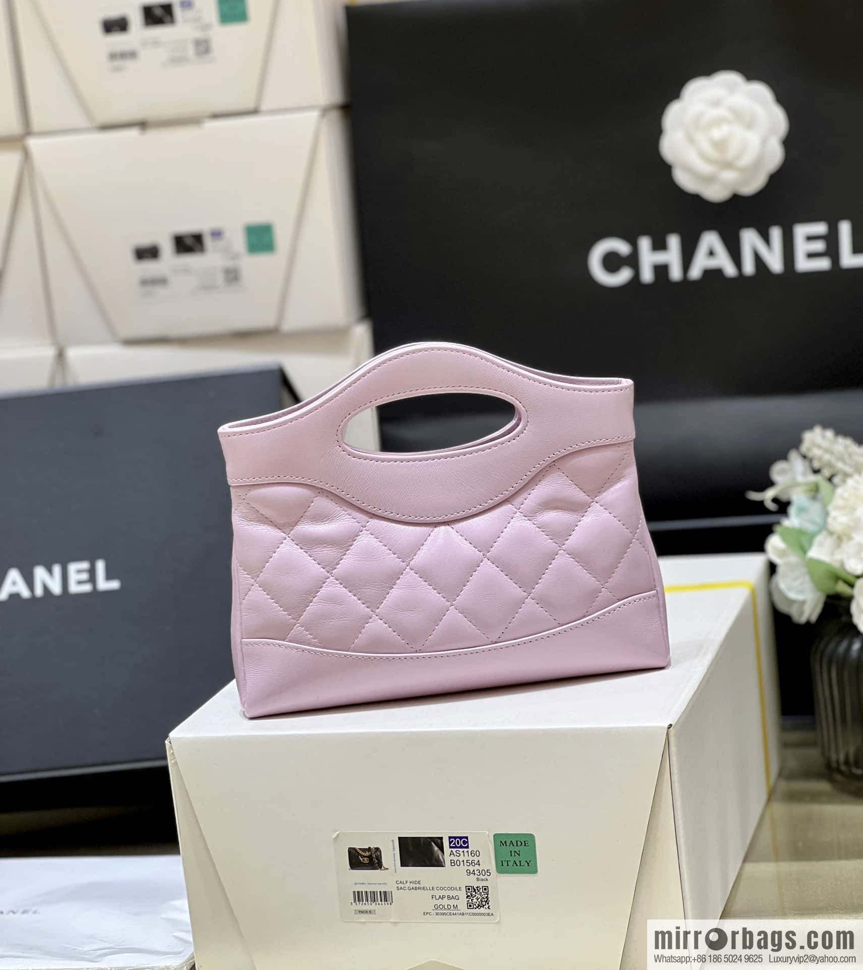 CHANEL 24S 31bag nano oil wax sheepskin AP3656 purple