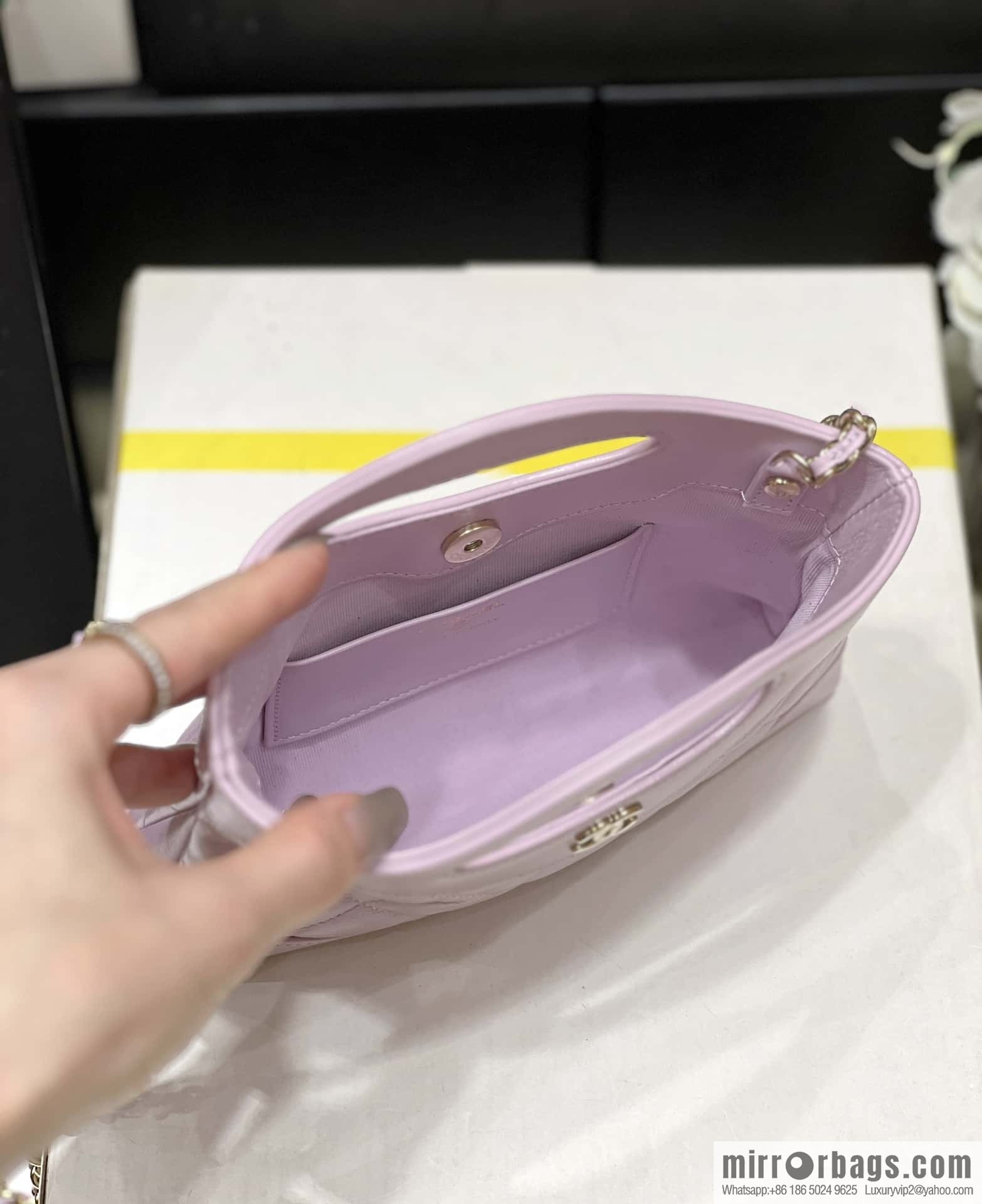 CHANEL 24S 31bag nano oil wax sheepskin AP3656 purple