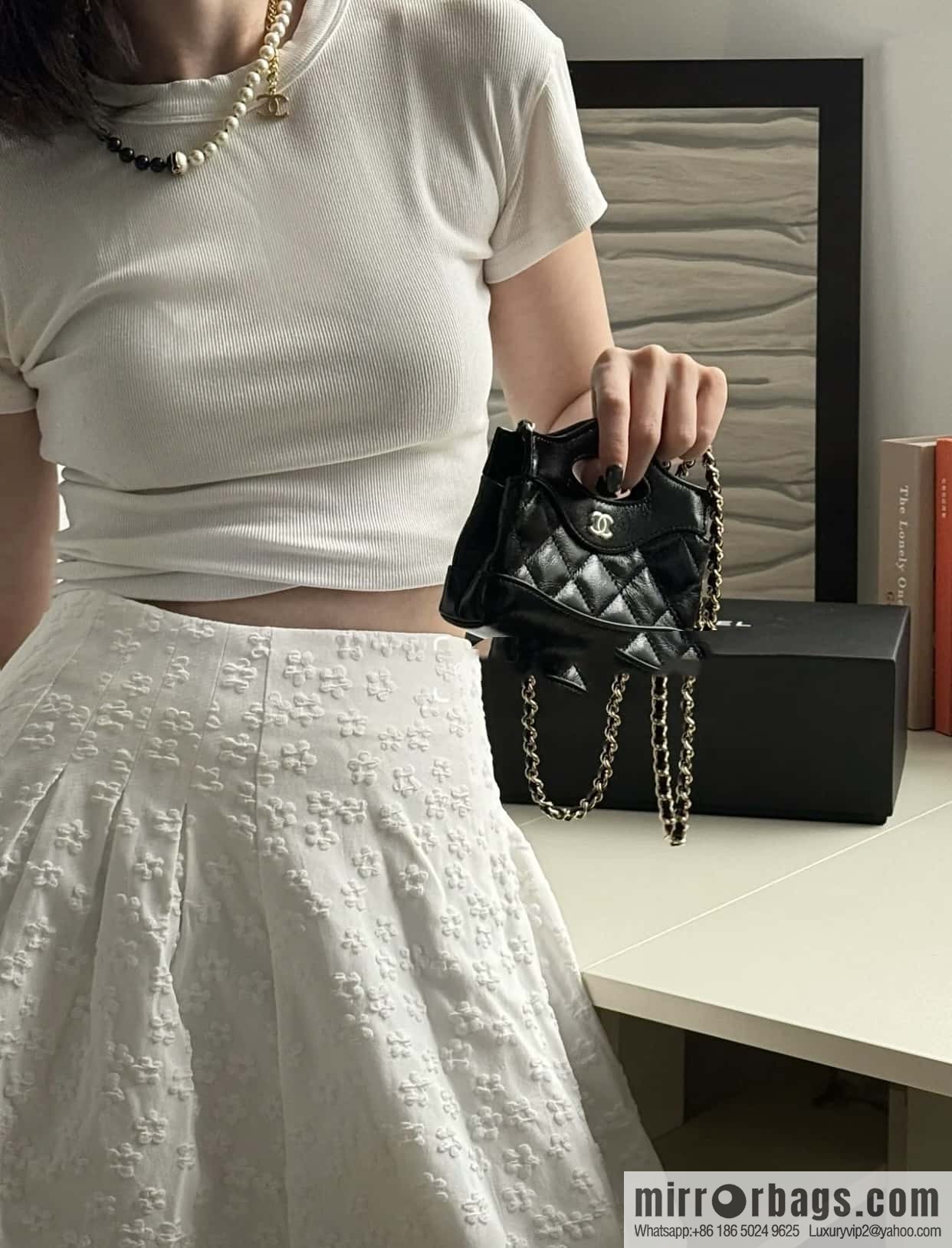 CHANEL 24S spring and summer series, super mini waste bag AP3875 black
