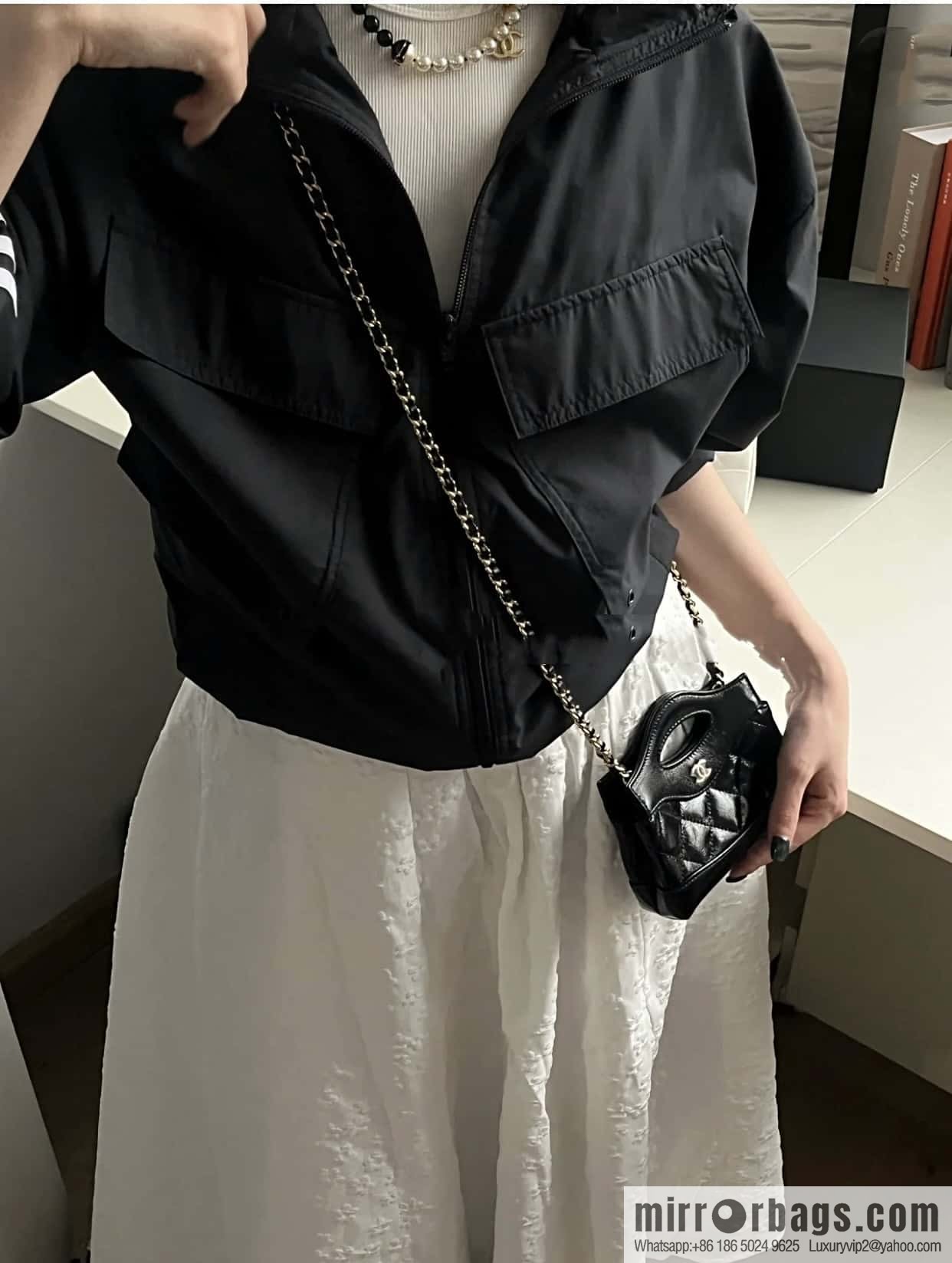 CHANEL 24S spring and summer series, super mini waste bag AP3875 black