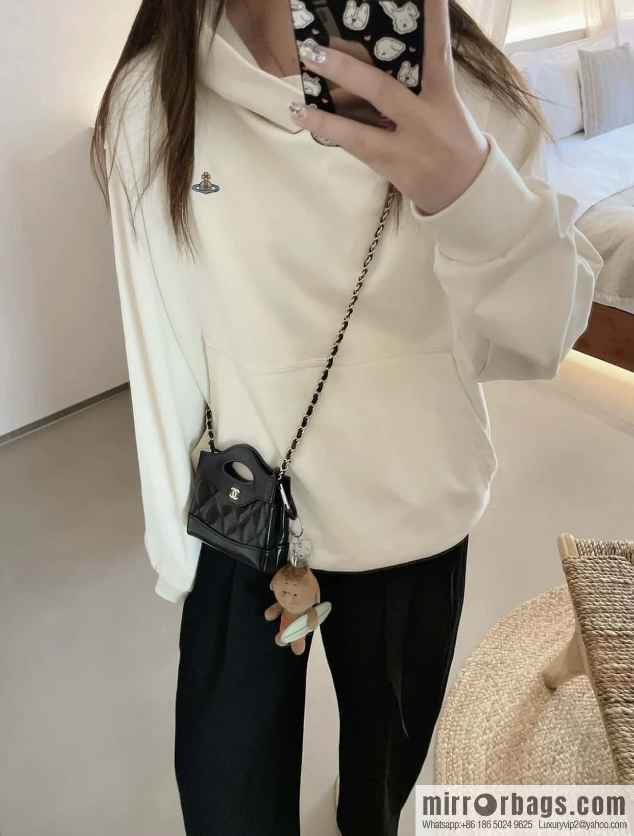 CHANEL 24S spring and summer series, super mini waste bag AP3875 black