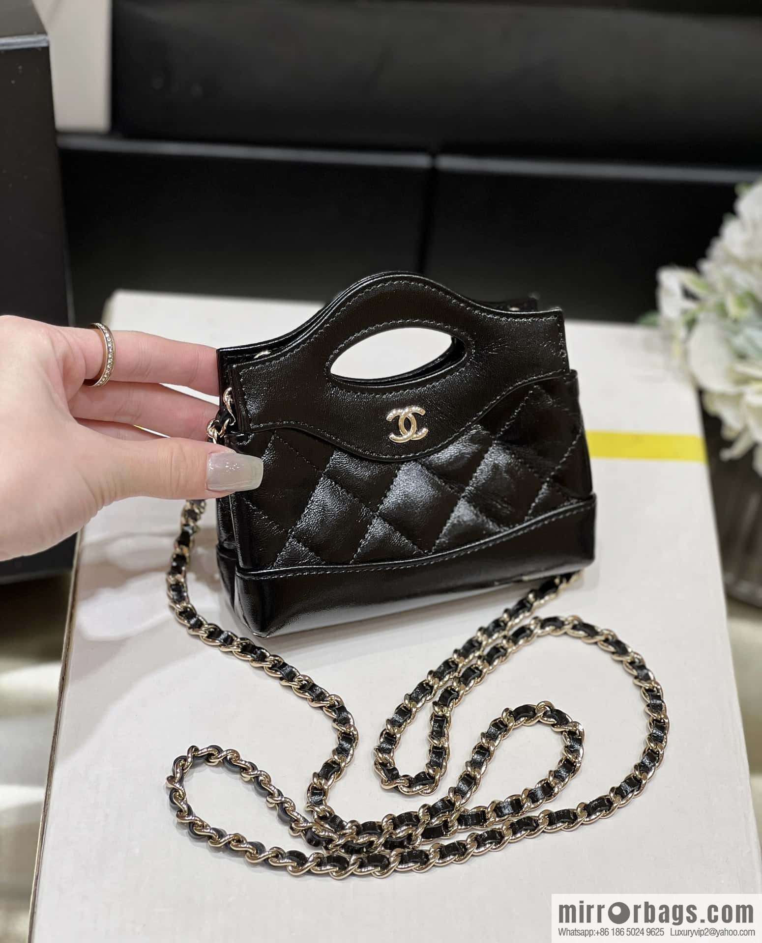 CHANEL 24S spring and summer series, super mini waste bag AP3875 black