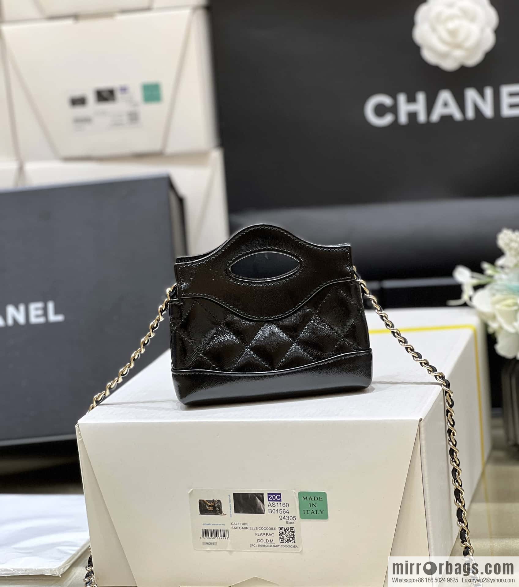 CHANEL 24S spring and summer series, super mini waste bag AP3875 black