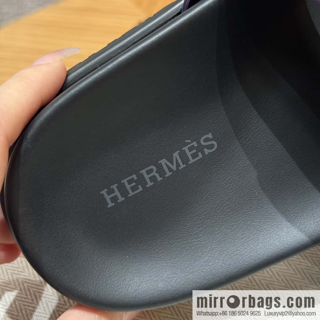 Hermès 225 CHYPRE SANDAL Shoes, Blue/Blue- Purple/Purple