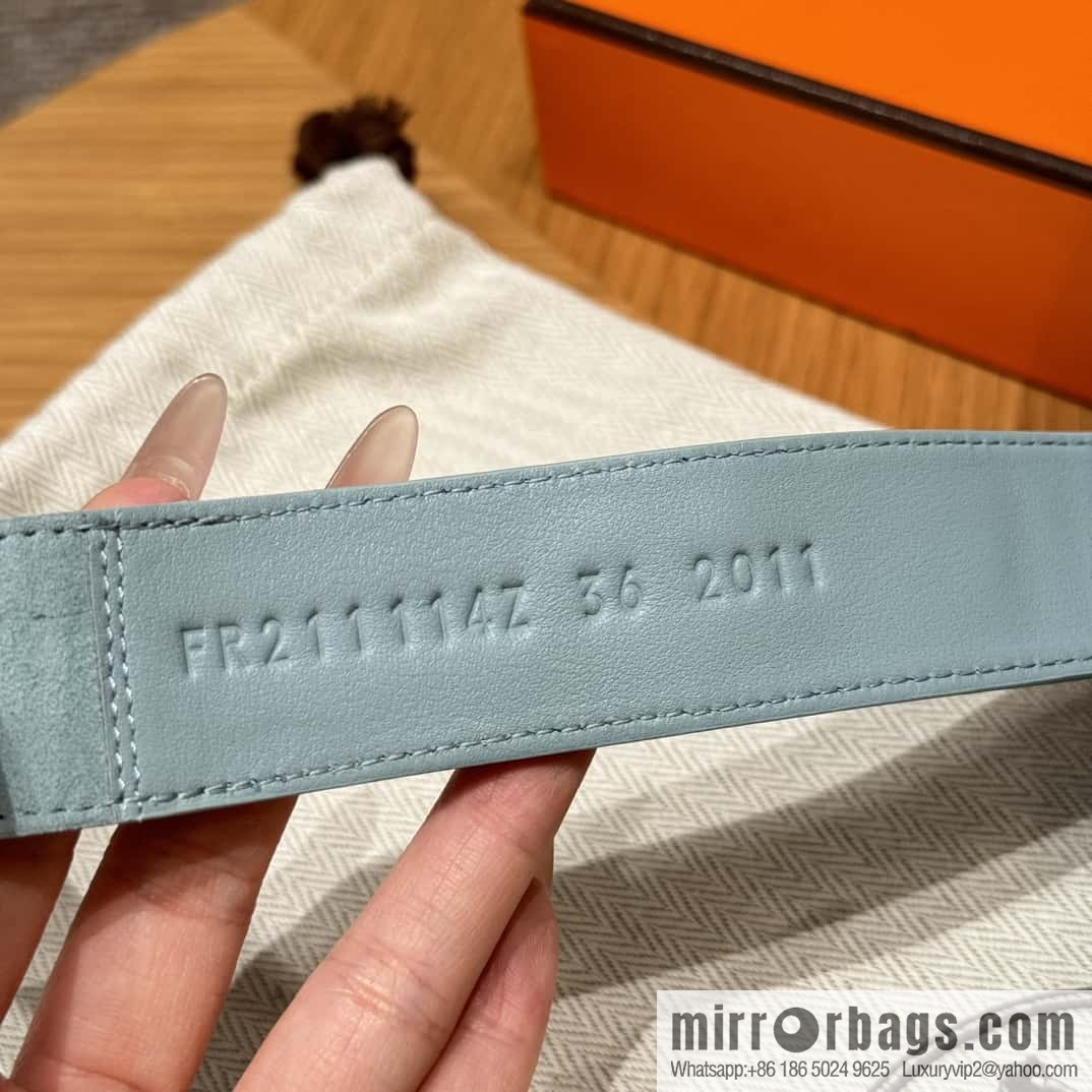 Hermès 225 CHYPRE SANDAL uncle shoes, green and light blue/Green and light blue
