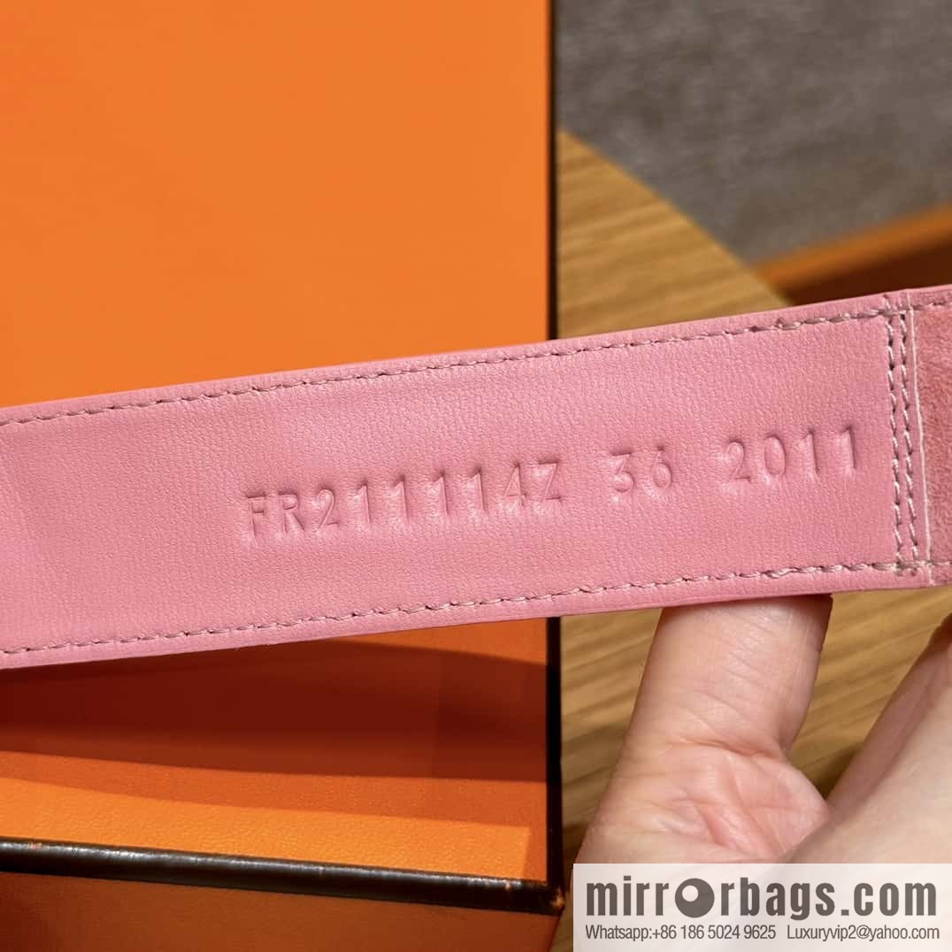 Hermès 225 CHYPRE SANDAL uncle shoes, peach pink/Peach pink