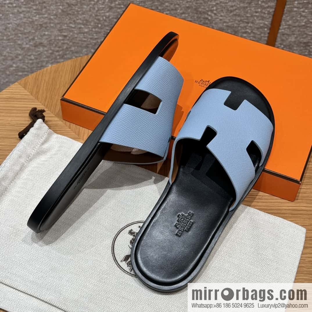 Hermès 182 Men's slippers Candy Blue/7N/Celeste