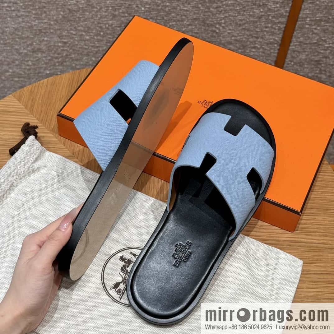 Hermès 182 Men's slippers Candy Blue/7N/Celeste