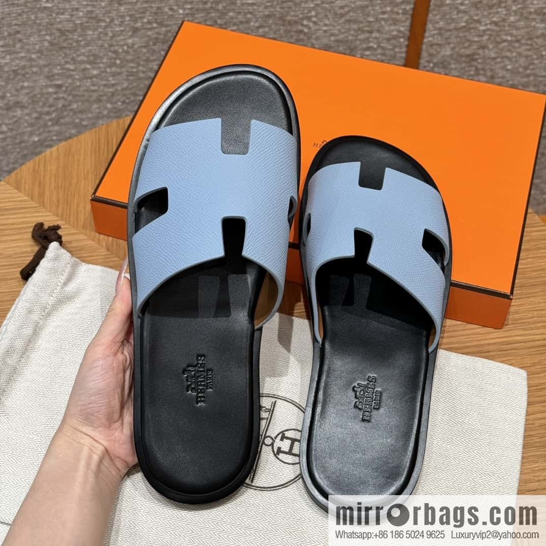 Hermès 182 Men's slippers Candy Blue/7N/Celeste