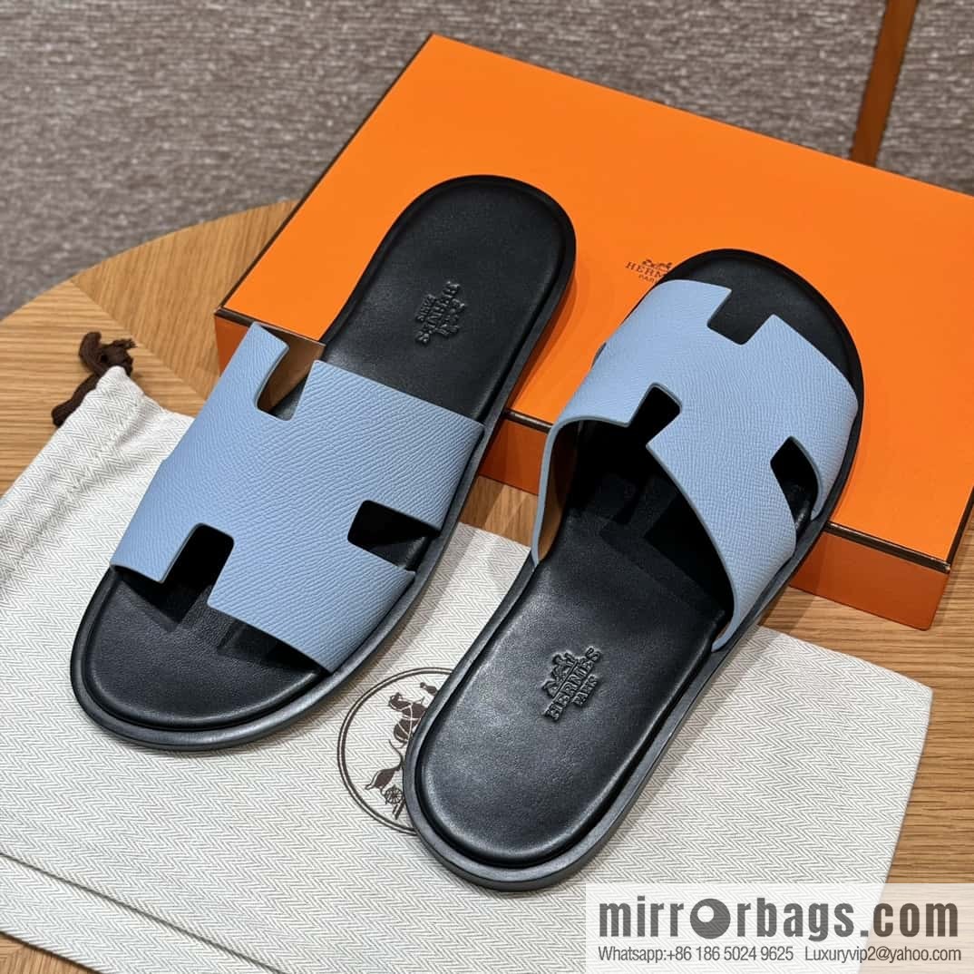 Hermès 182 Men's slippers Candy Blue/7N/Celeste