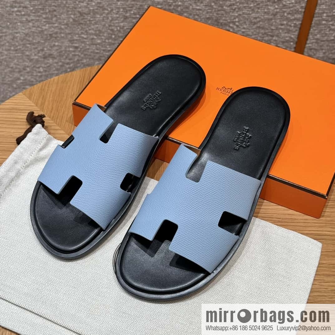 Hermès 182 Men's slippers Candy Blue/7N/Celeste