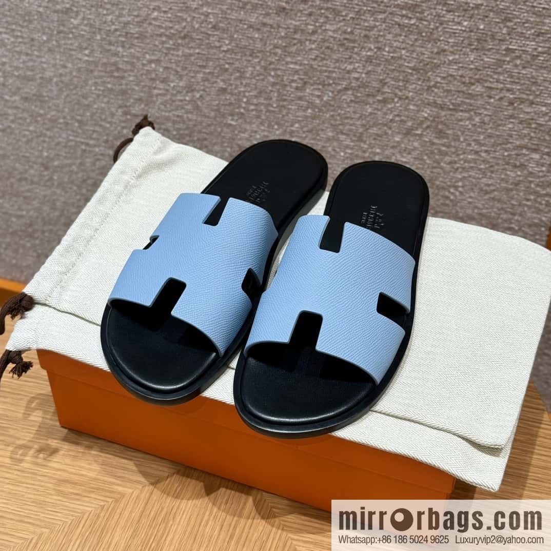 Hermès 182 Men's slippers Candy Blue/7N/Celeste