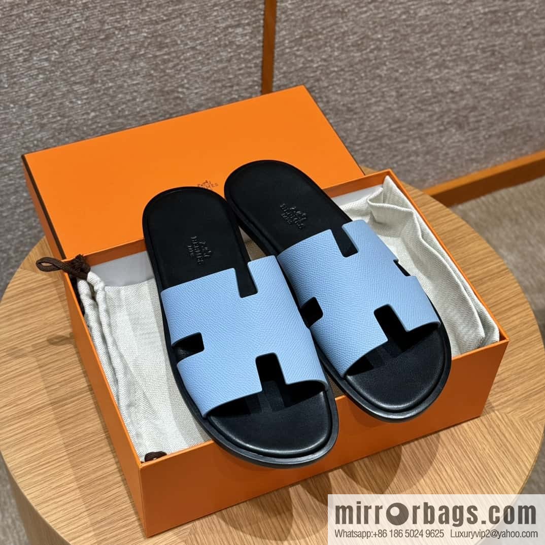 Hermès 182 Men's slippers Candy Blue/7N/Celeste