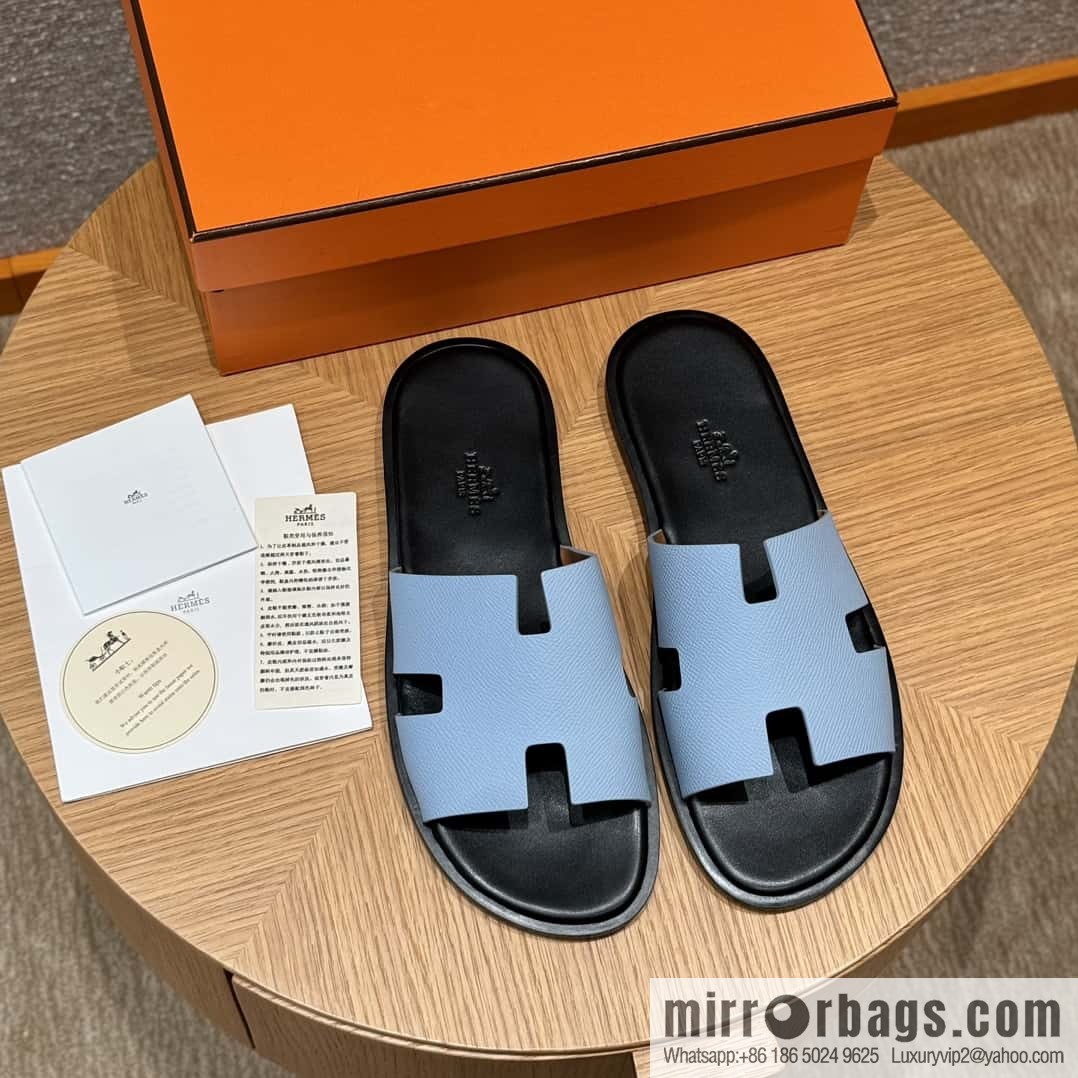 Hermès 182 Men's slippers Candy Blue/7N/Celeste