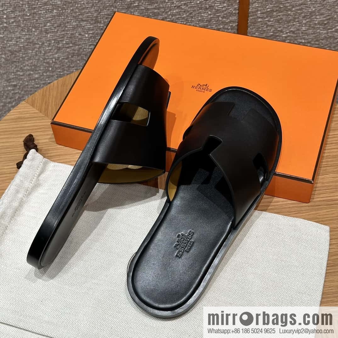 Hermès 182 Men's slippers Black/89/Black