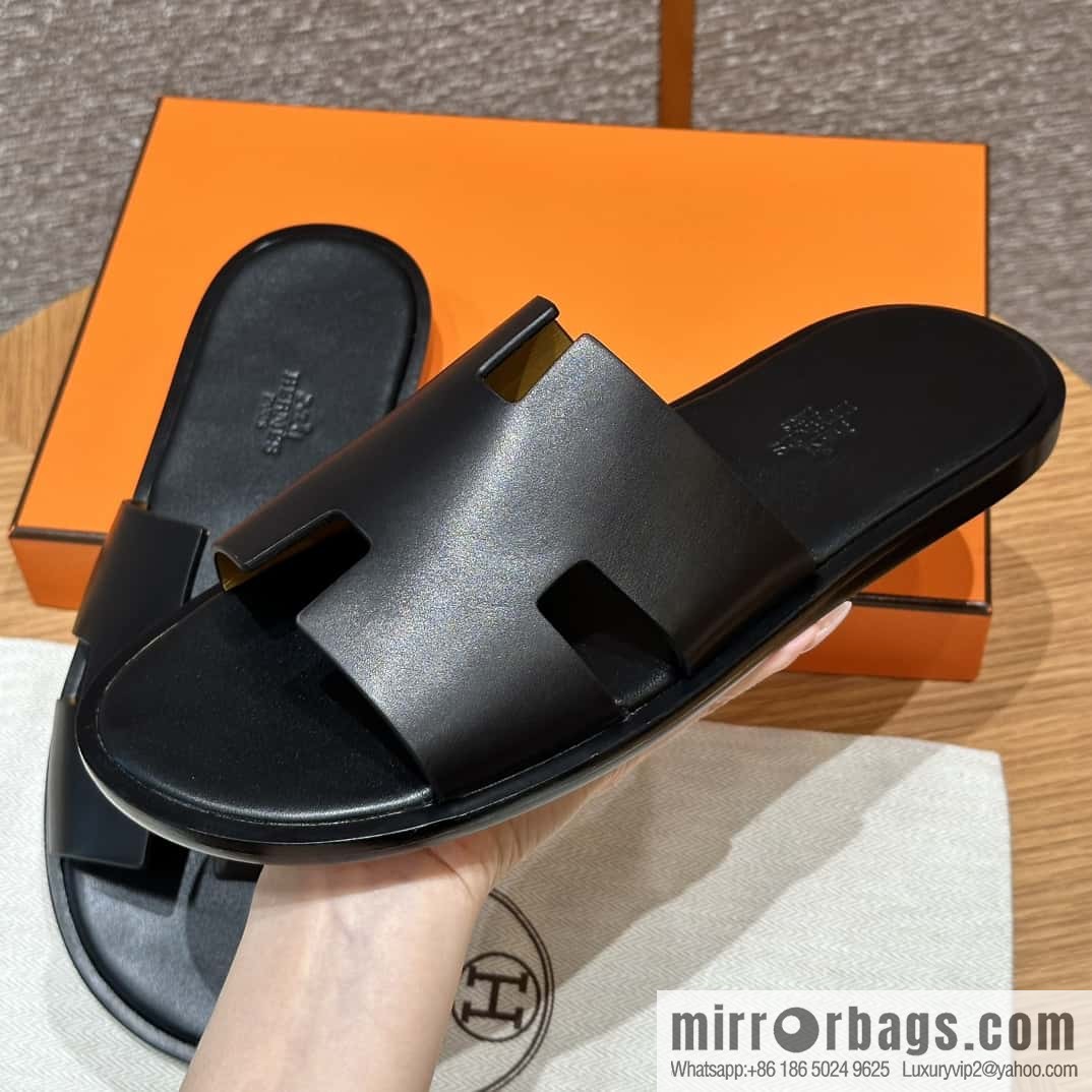 Hermès 182 Men's slippers Black/89/Black